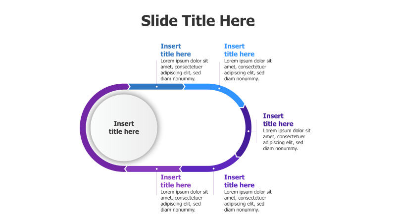 5-Step Rounded Arrow Process