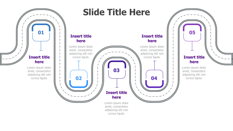 5-Point Circular Roadmap Infographic