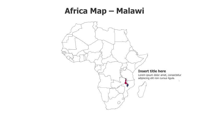Africa Map - Malawi Highlight