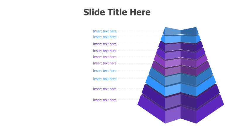 10-Level 3D Pyramid Diagram