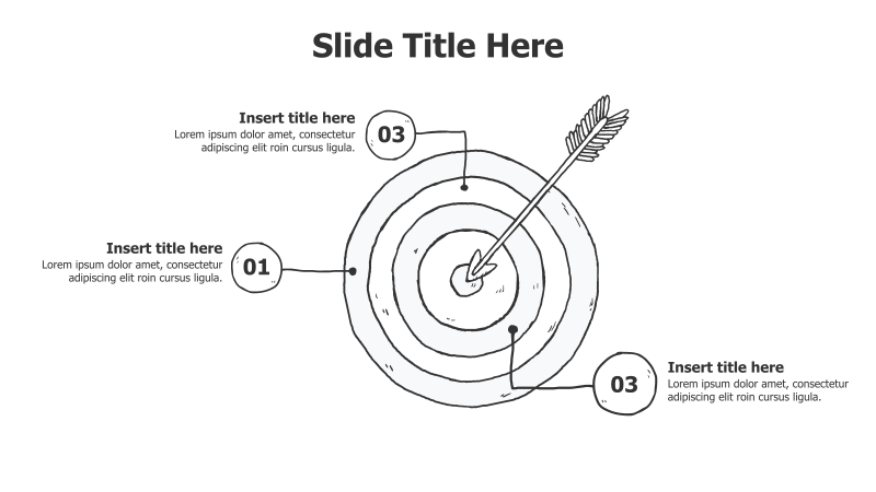 3-Point Target with Arrow Infographic