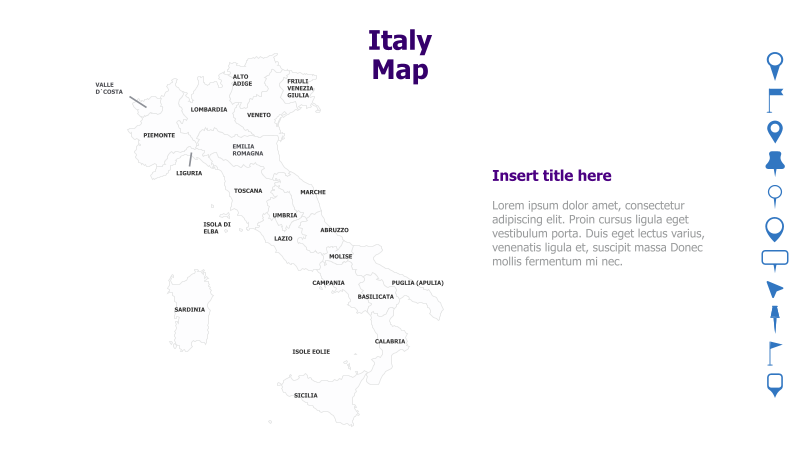 Italy Map with Regions