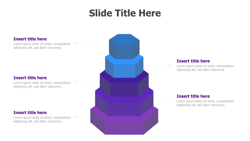 5-Level 3D Hexagon Pyramid