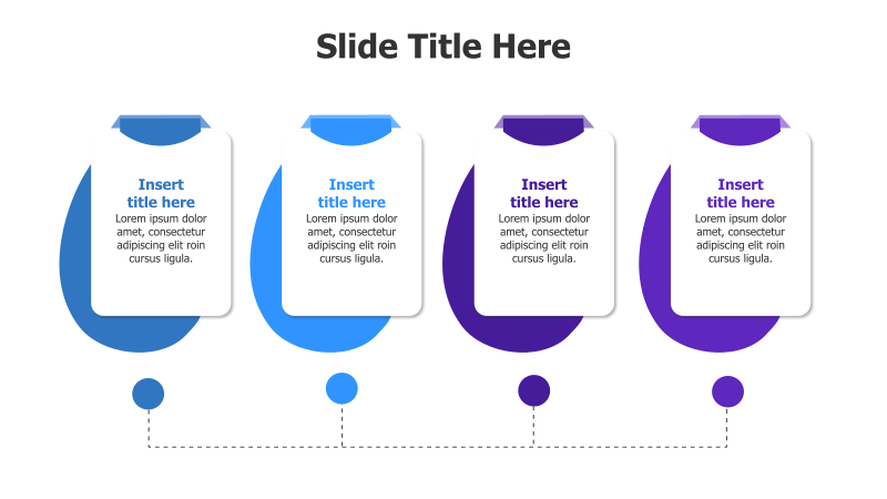 4-Step Connected Blocks Infographic