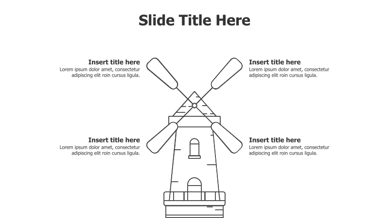 4 Points Outline Mill Infographic