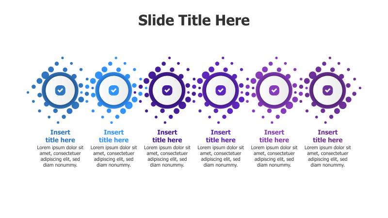 6-Step Circular Process with Dotted Background