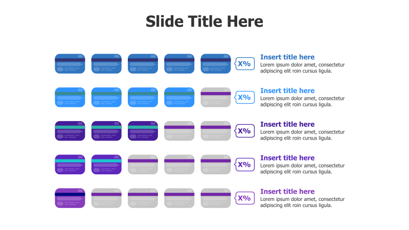 5-Point Colored Card Infographic