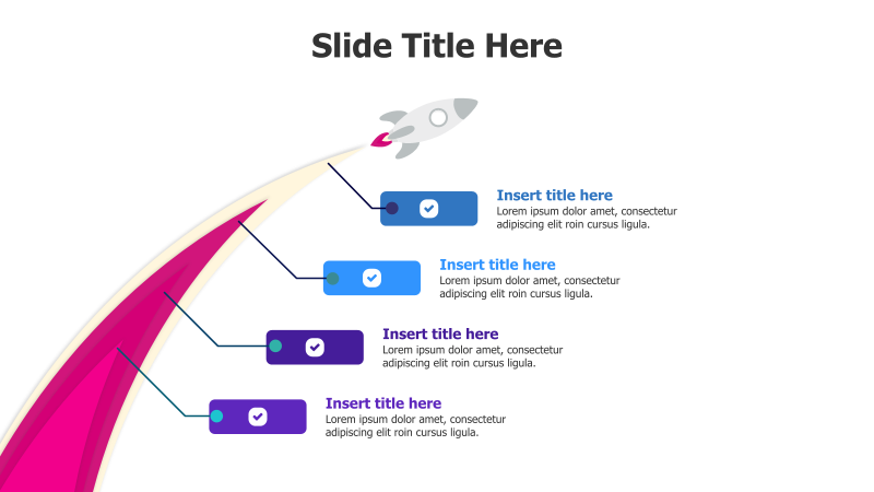 4-Step Rocket Launch Infographic