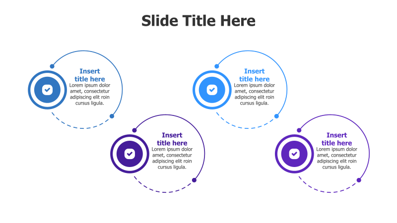 4-Step Circular Process with Icons