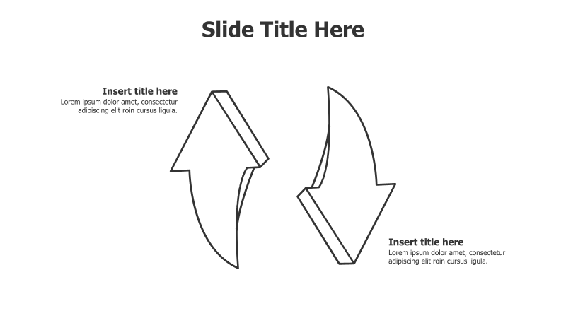 2 Points Opposite Doodle Arrows Infographic
