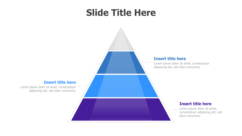 3-Level 3D Pyramid Diagram