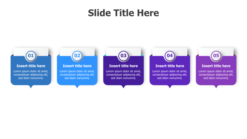 5-Step Linear Agenda with Numbered Boxes
