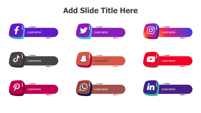 Social Media Icons Contact Slide