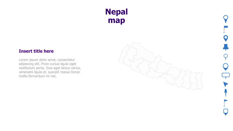 Nepal Map with Text Placeholder