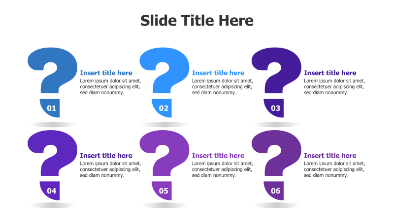 6 Points Question Mark Infographic