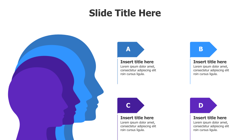 4-Point Overlayered Heads Infographic