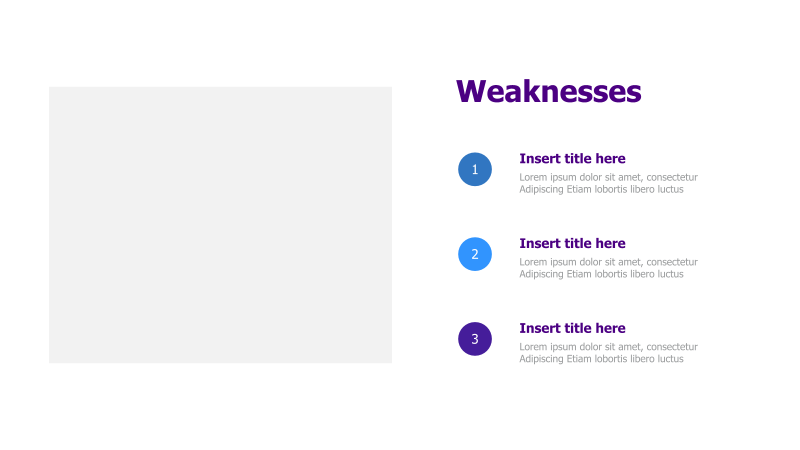 Weaknesses - 3 Point List
