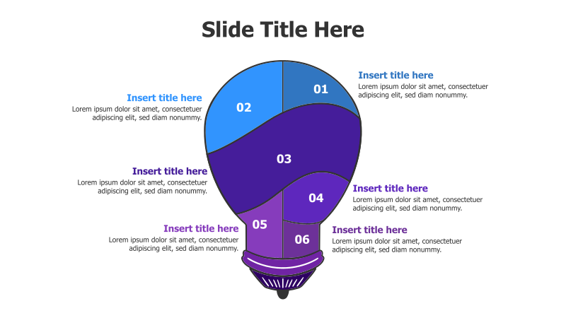 6-Point Divided Bulb Infographic