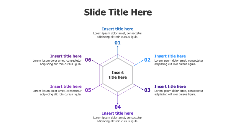 6-Point Hexagon Infographic