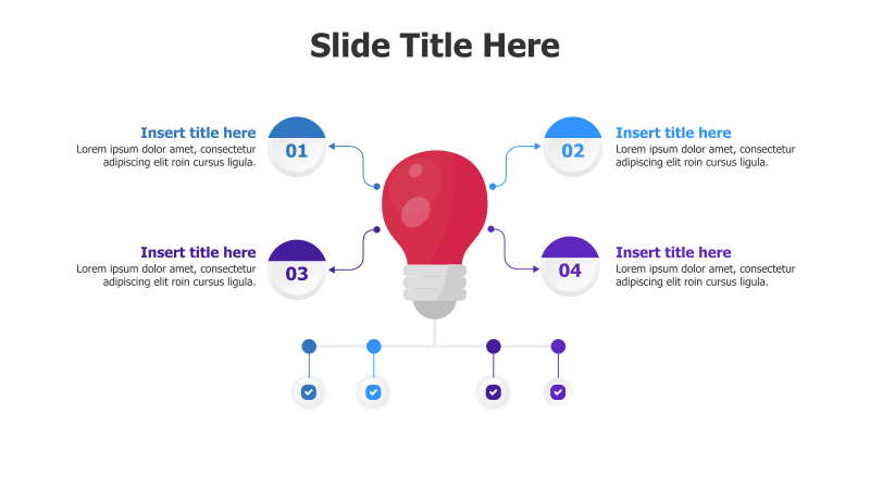4-Point Branching Bulb Infographic