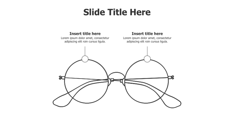 2-Point Outline Glasses Infographic