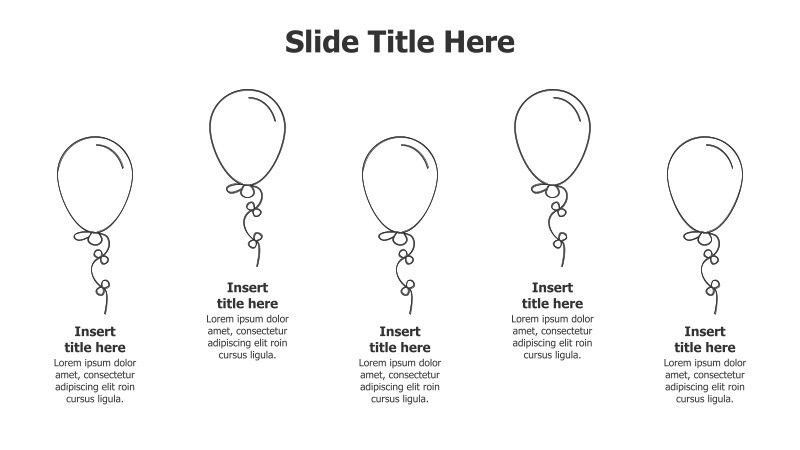 5-Point Balloon Infographic