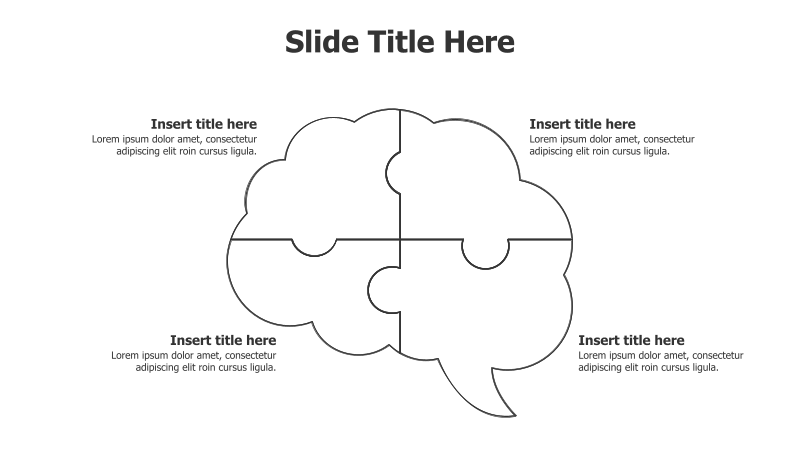 4-Part Puzzle Brainstorm Infographic