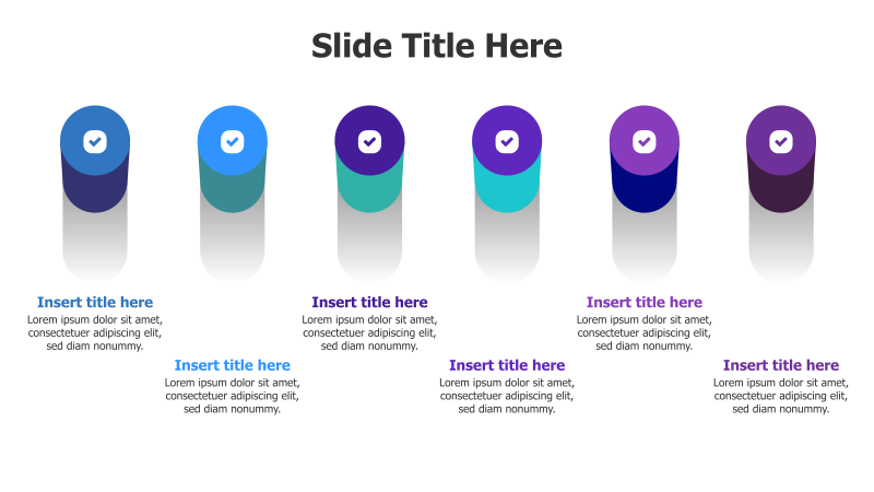 6-Level 3D Column Infographic