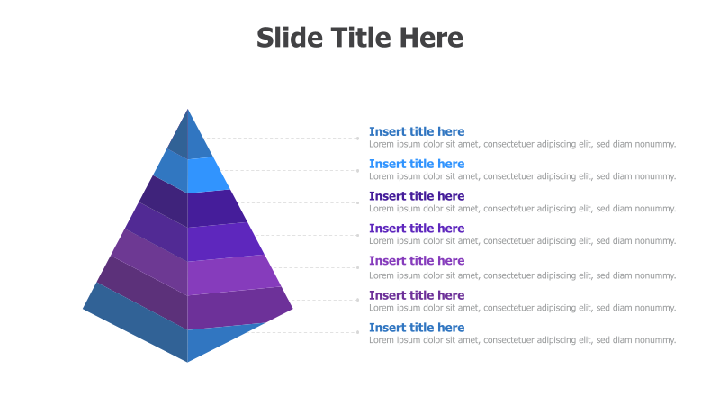 7-Level 3D Pyramid Diagram