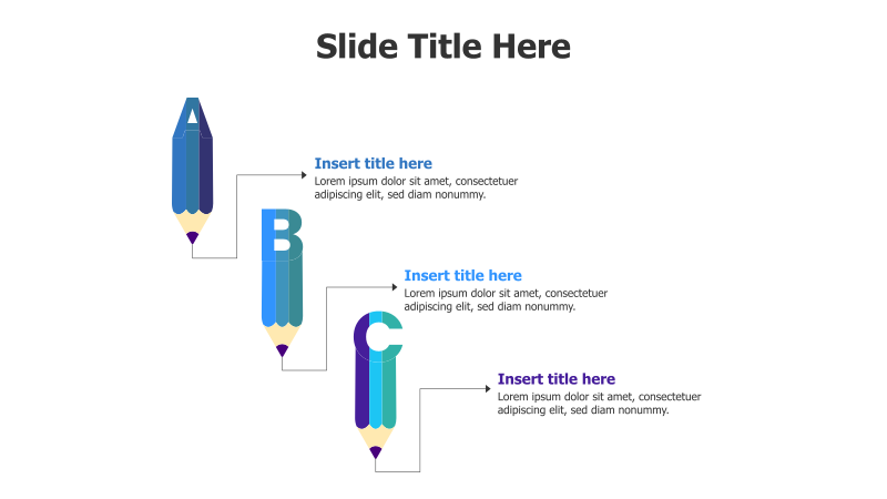 3-Step Pencil Infographic