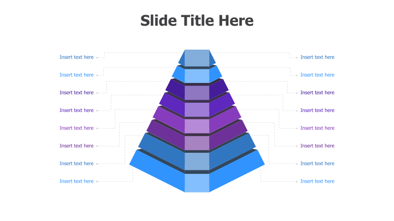 8-Level Bi-Side Pyramid Diagram