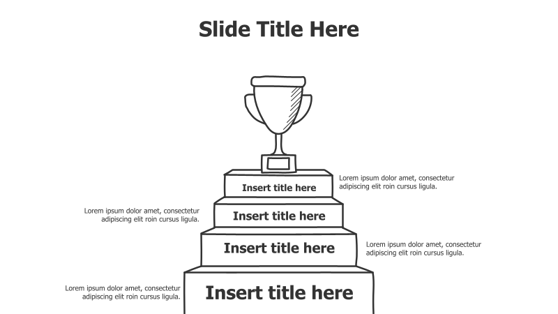4-Step Achievement Ladder Infographic