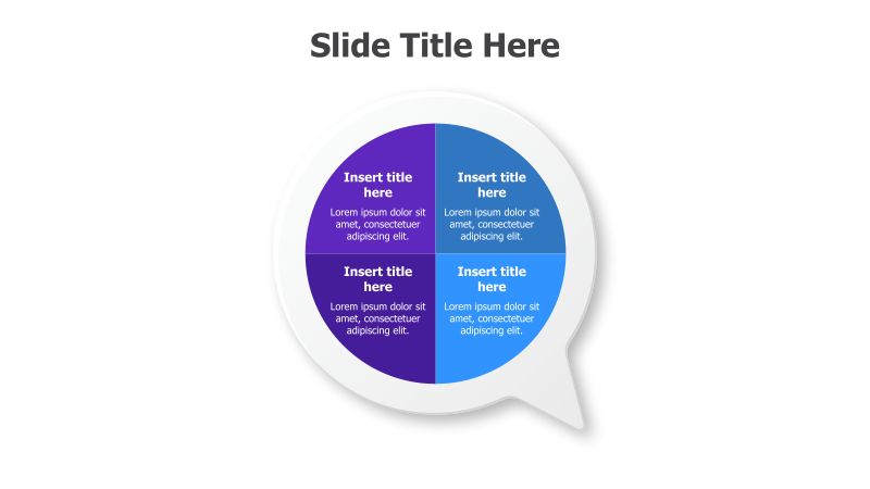 Four-Part Speech Bubble Diagram