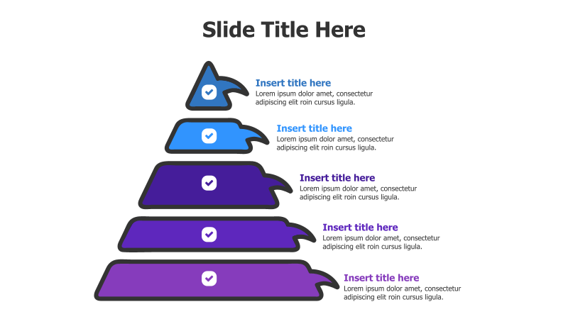 5-Level Divided Pyramid Infographic