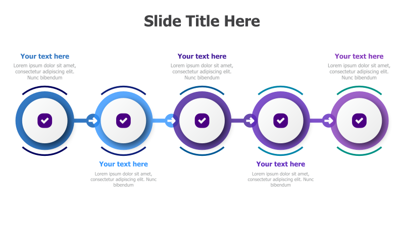 5-Step Circular Timeline