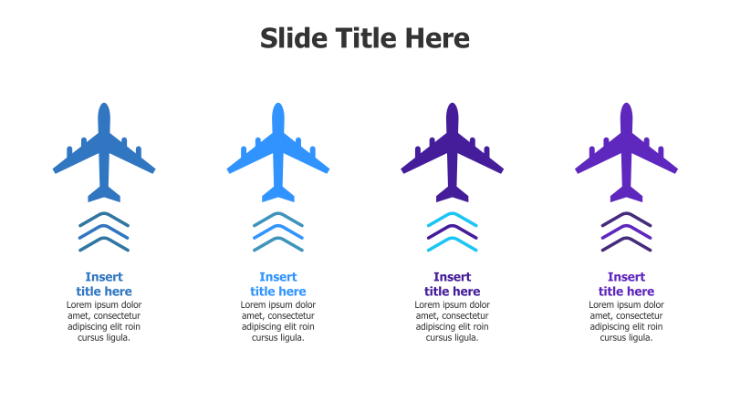 4-Step Airplane Infographic