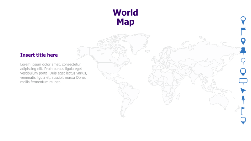 World Map with Text Area