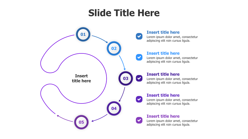 5-Step Opened Circle Infographic