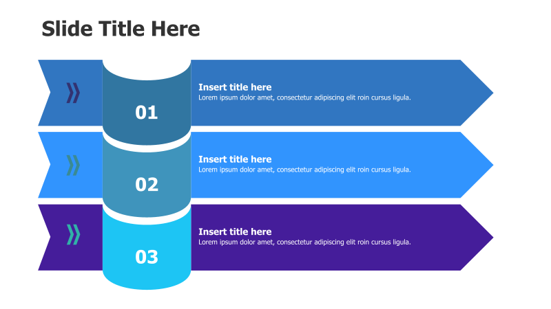 3-Point 3D Arrow Infographic