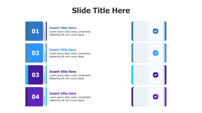 4-Step Opened Book Infographic