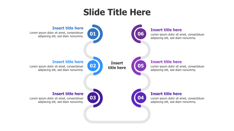 6-Point Connected Circle Infographic