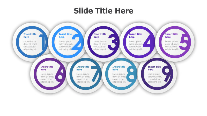 9-Point Circular Numbered List