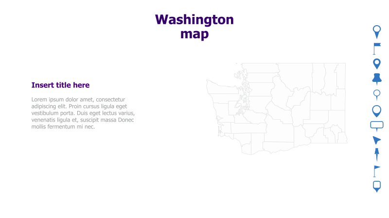 Washington State Map Template