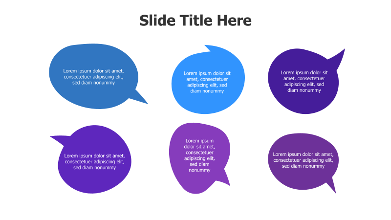 6-Point Speech Bubble Infographic