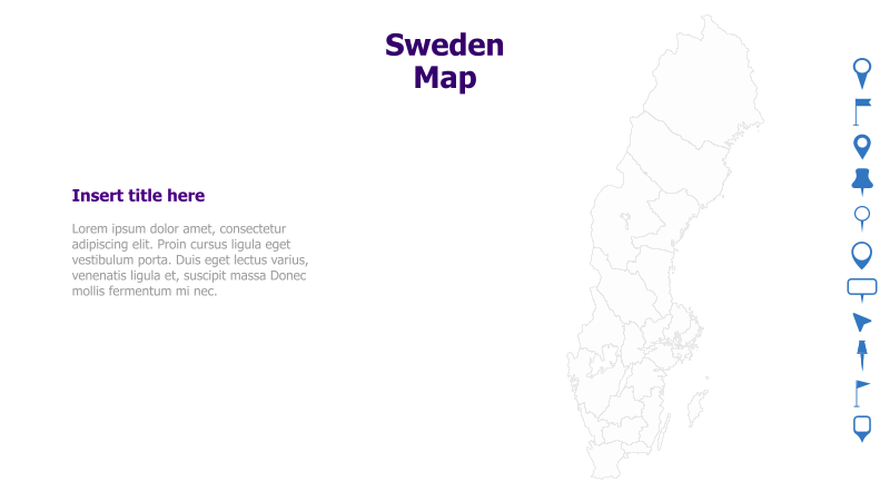 Sweden Map Template