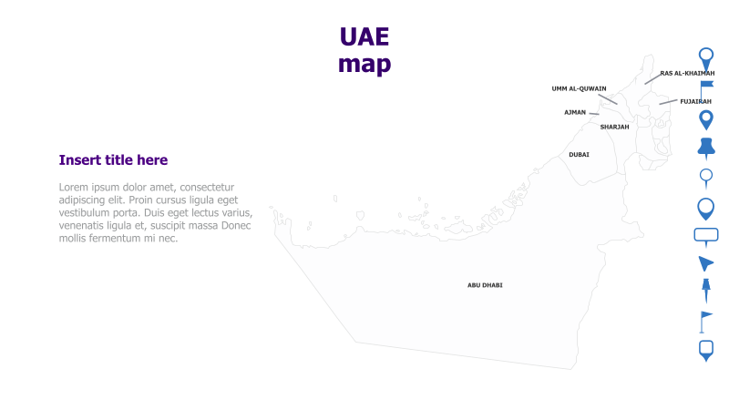 UAE Map with City Locations