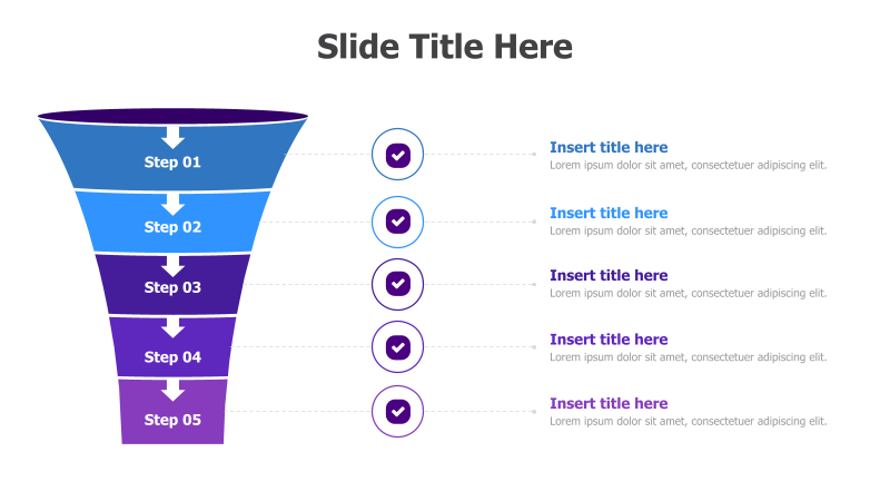 5-Step Funnel Process Flow