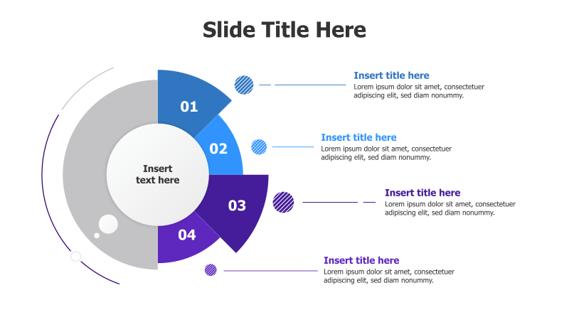 4-Point Branching Circular Infographic