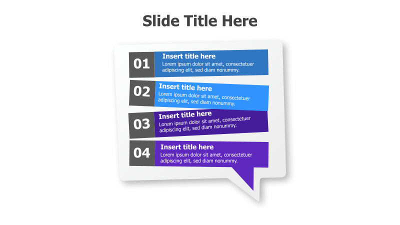 Numbered Speech Bubble List