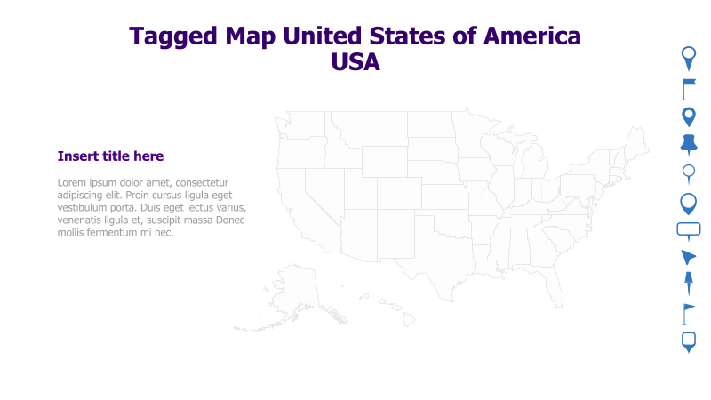 US Map with Text Placeholder